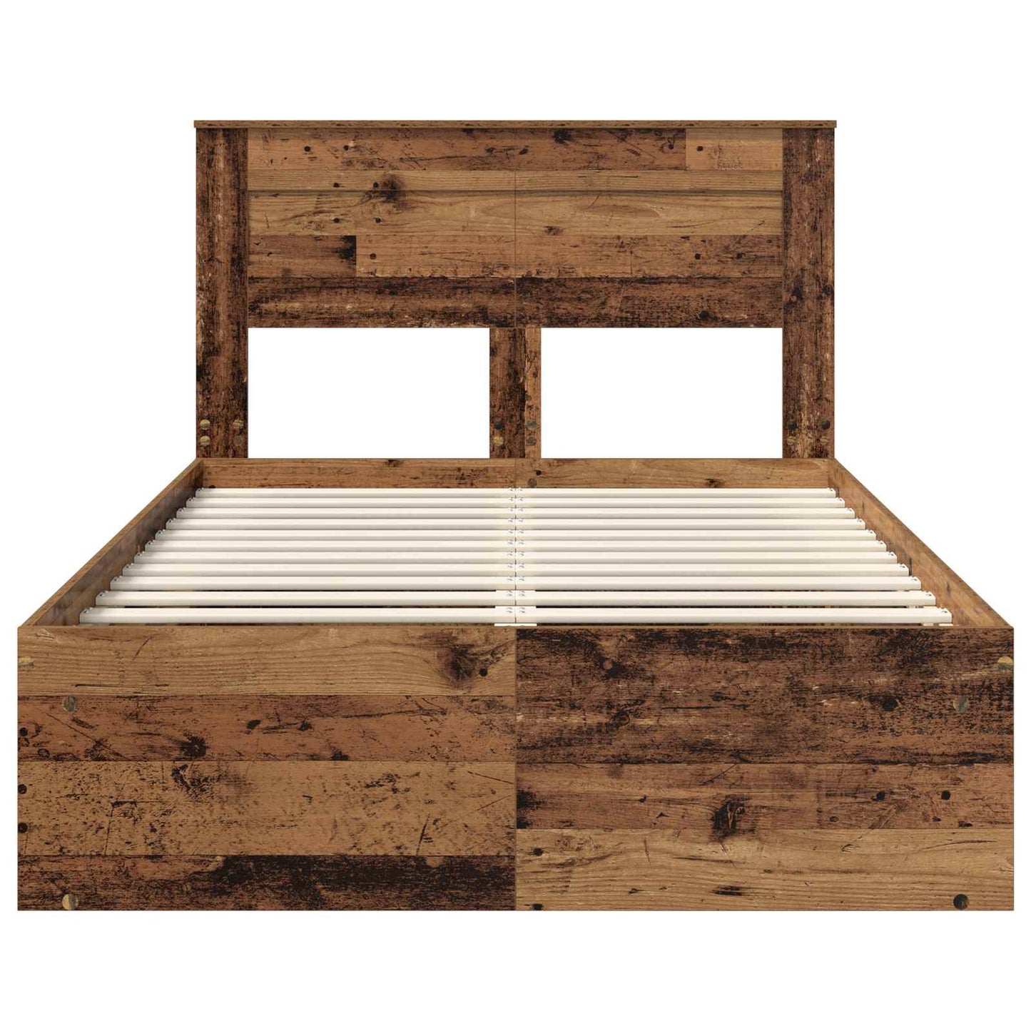 vidaXL Cadre de lit bois de récupération 120 x 200 cm Bois de pin massif
