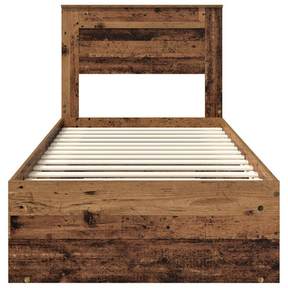 Bettrahmen Altholz 90 x 190 cm Massives Kiefernholz