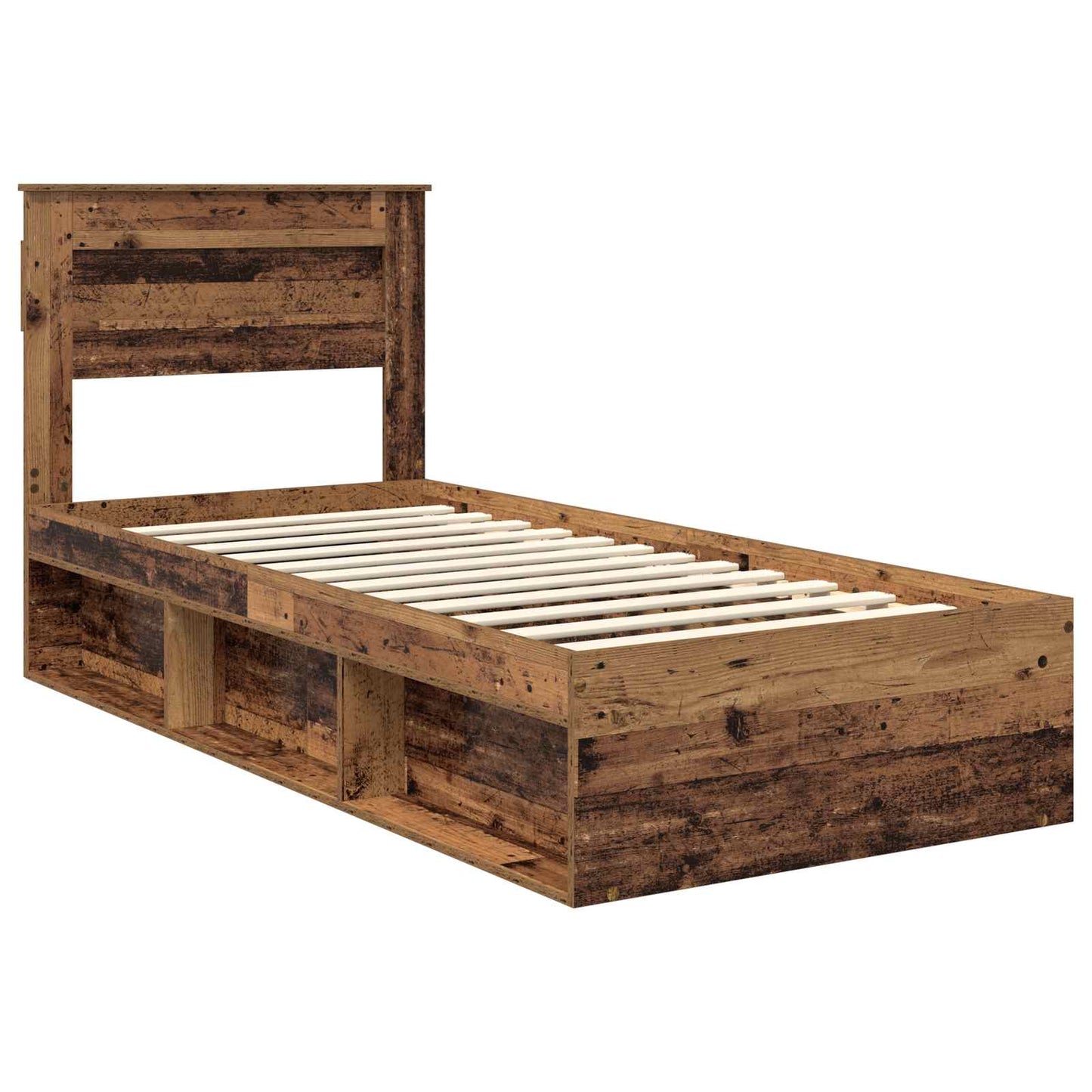 vidaXL Bettrahmen Altholz 90 x 200 cm Massives Kiefernholz