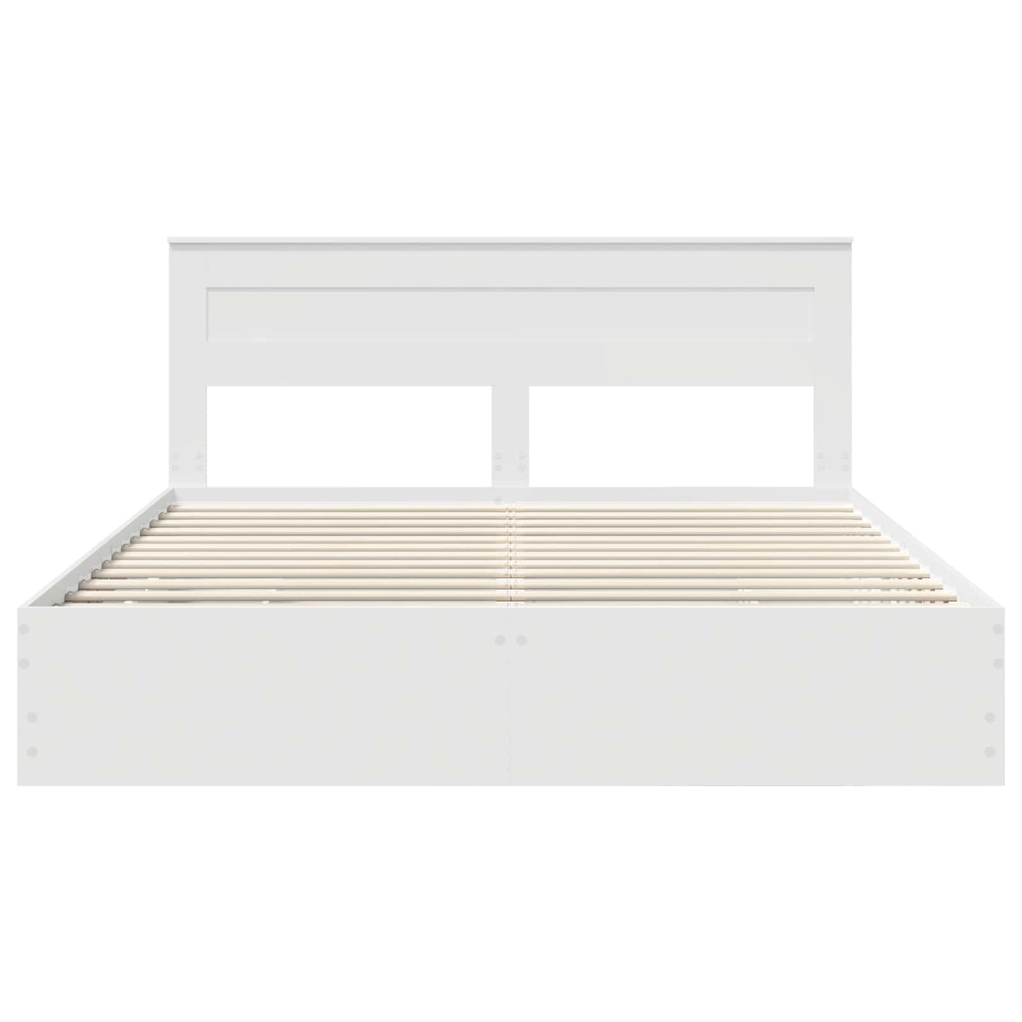 vidaXL Bettrahmen mit Schubladen Weiß 200 x 200 cm Ingenieurs Holz
