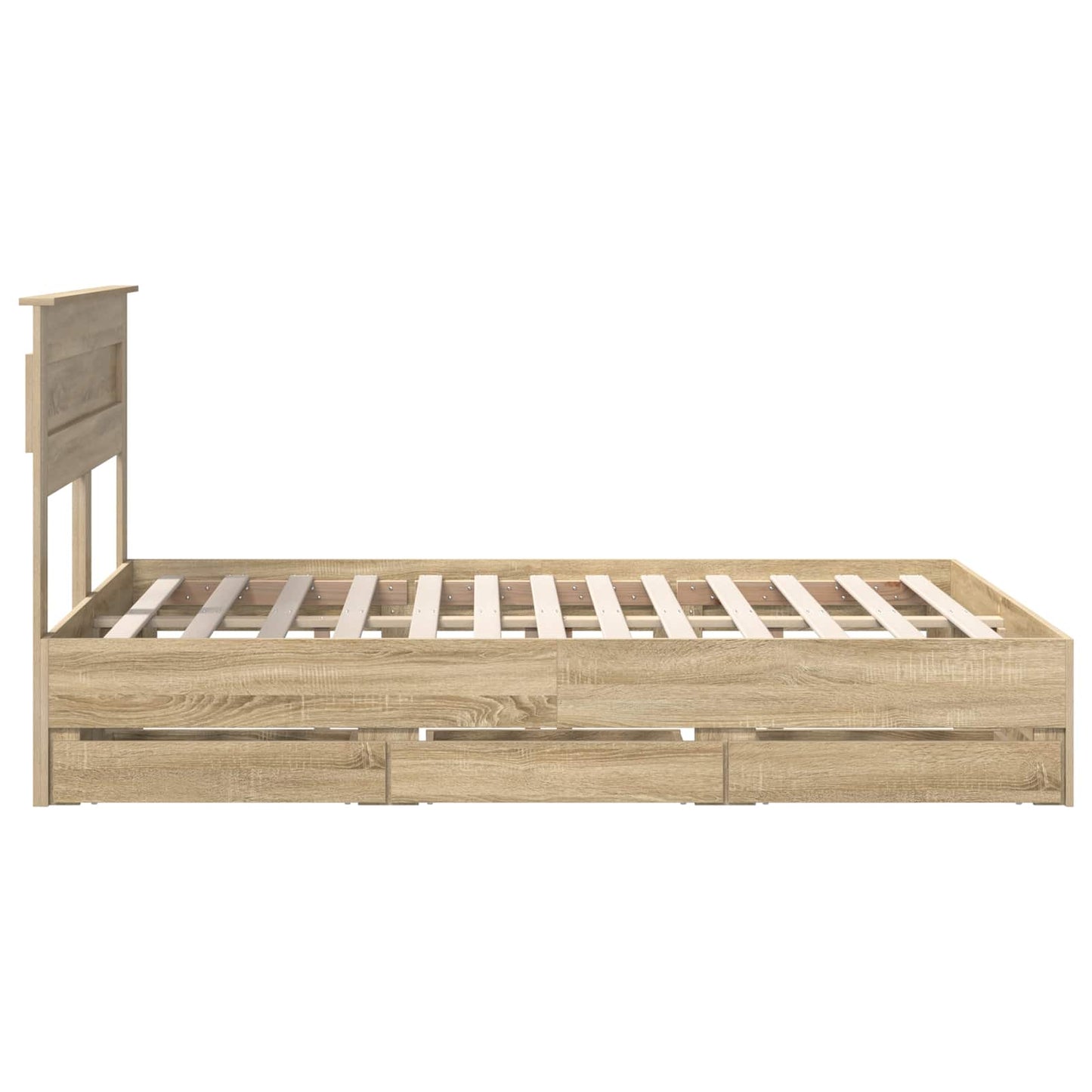 vidaXL Bettrahmen Sonoma-Eiche 160 x 200 cm Ingenieurs Holz