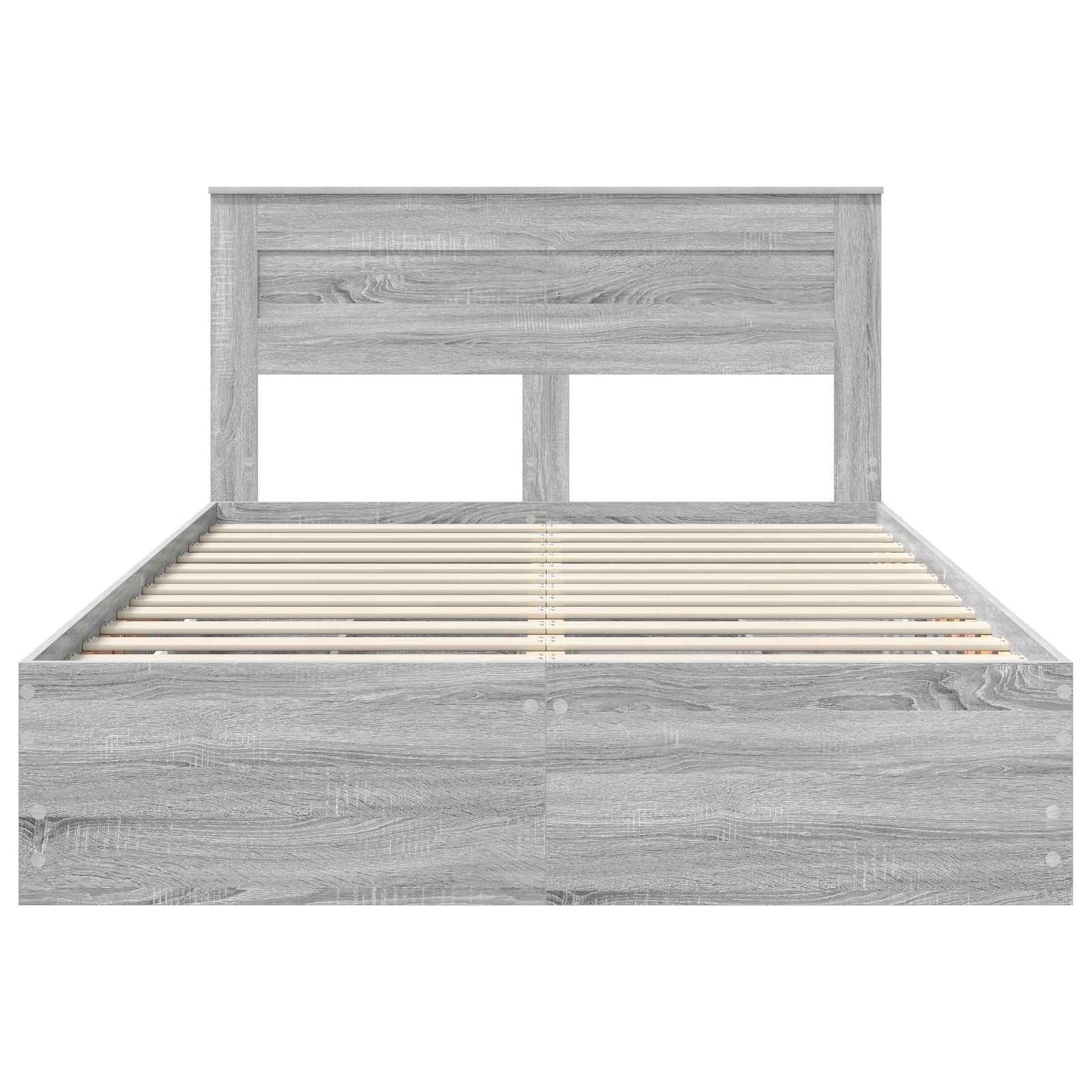 vidaXL Bettrahmen Graues Sonoma 140 x 190 cm Ingenieurs Holz