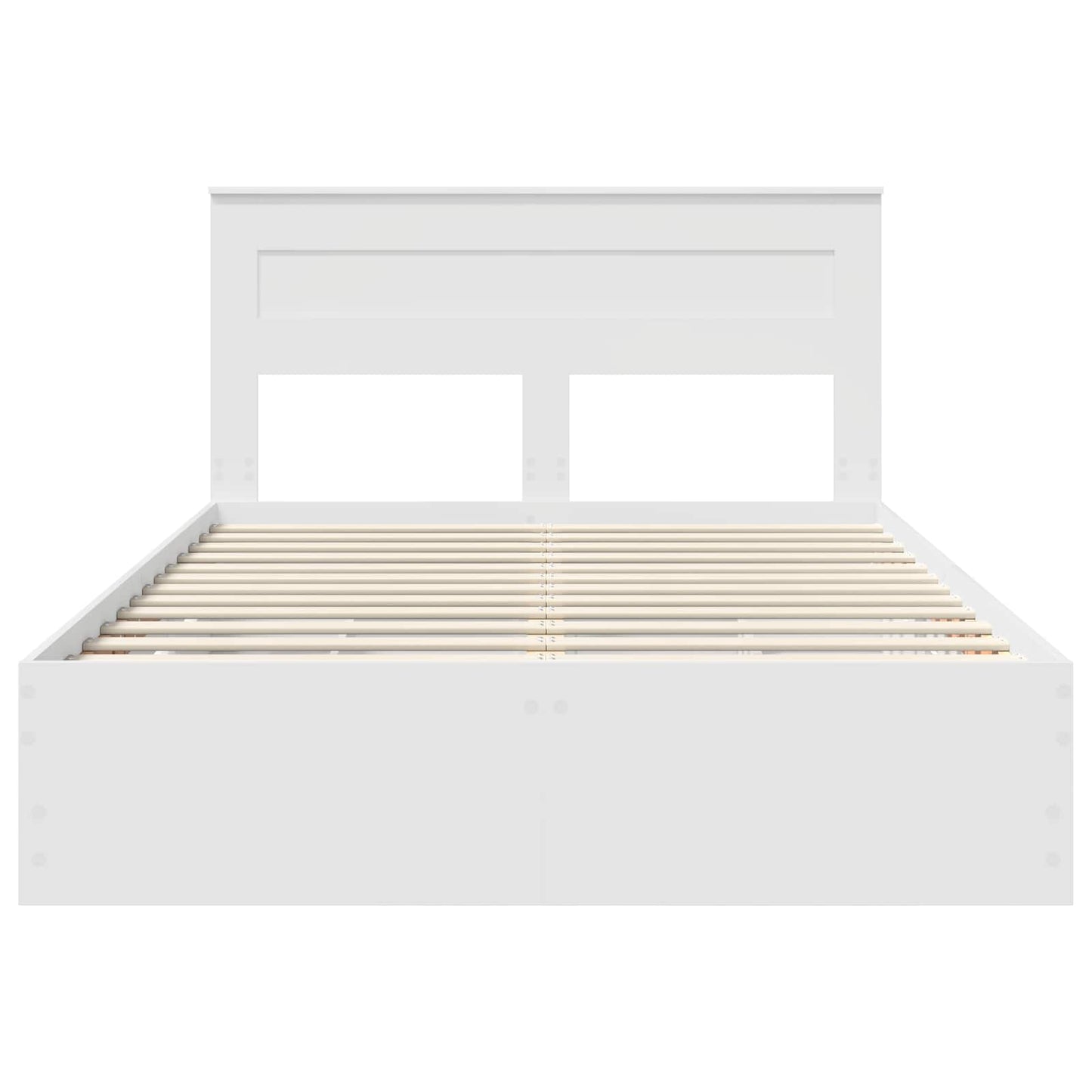 vidaXL Bettrahmen mit Schubladen Weiß 140 x 200 cm Ingenieurs Holz