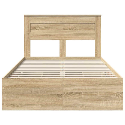 Bettrahmen Sonoma-Eiche 120 x 190 cm Ingenieurs Holz