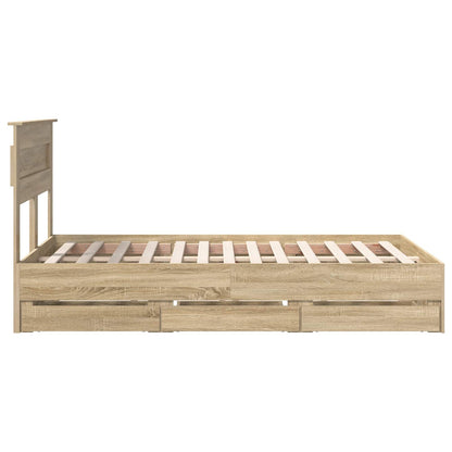 Bettrahmen Sonoma-Eiche 120 x 190 cm Ingenieurs Holz