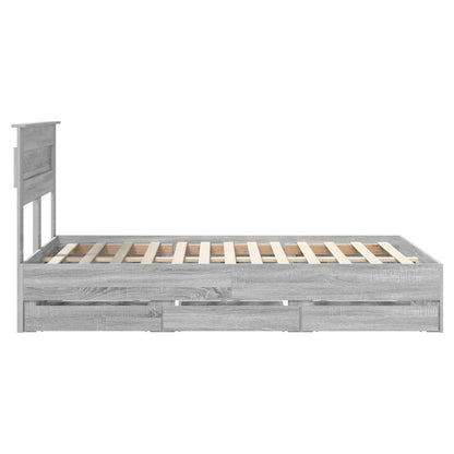 Bettrahmen Graues Sonoma 120 x 190 cm Ingenieurs Holz