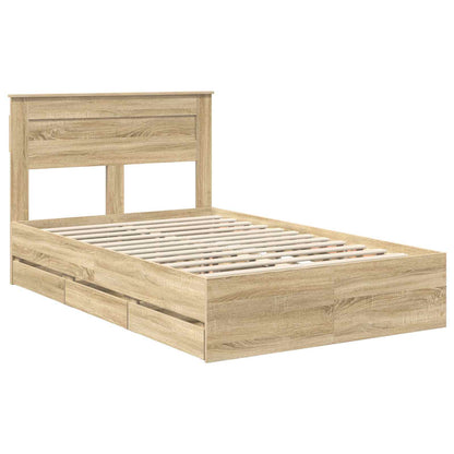 Bettrahmen Sonoma-Eiche 120 x 200 cm Ingenieurs Holz