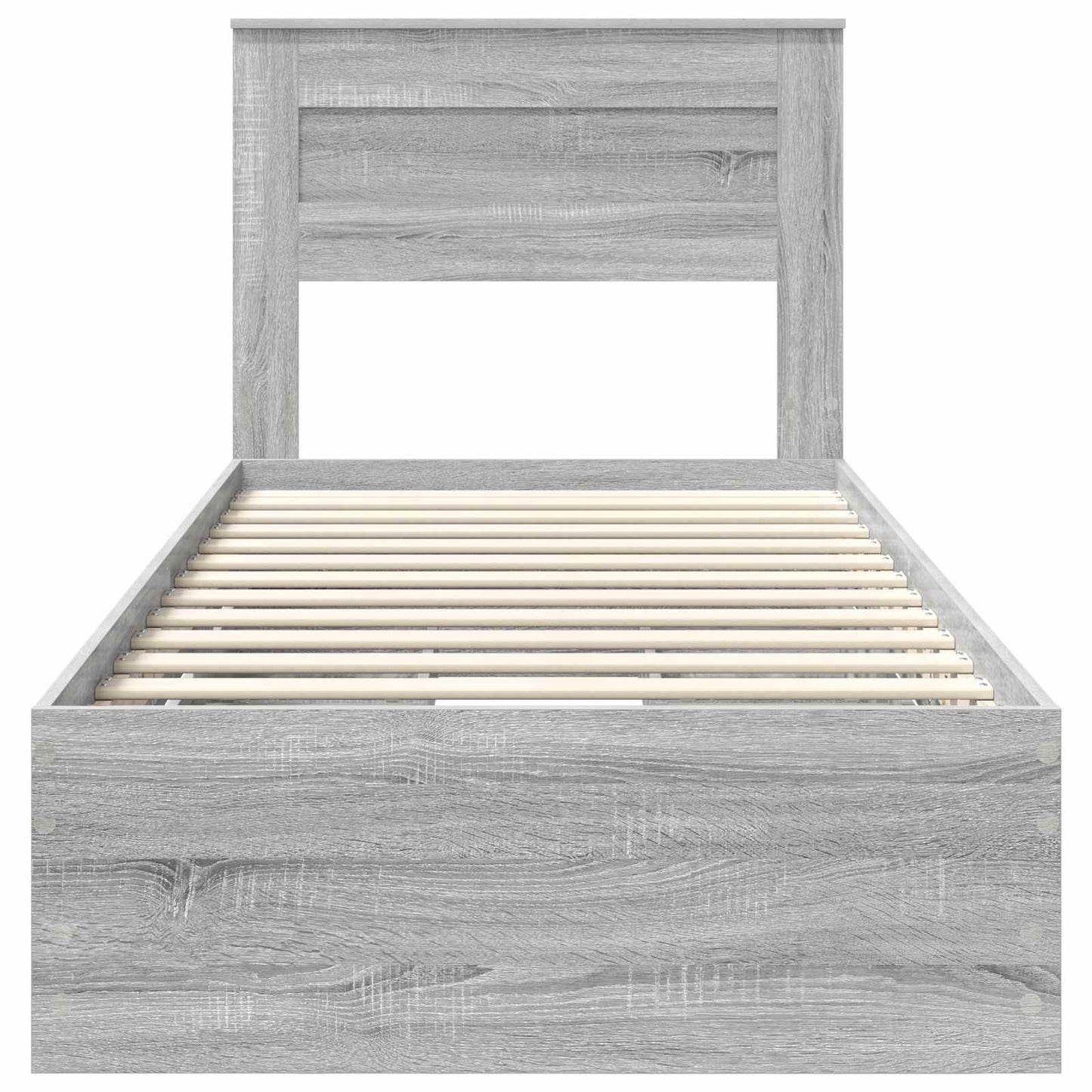 vidaXL Bettrahmen Graues Sonoma 90 x 190 cm Ingenieurs Holz