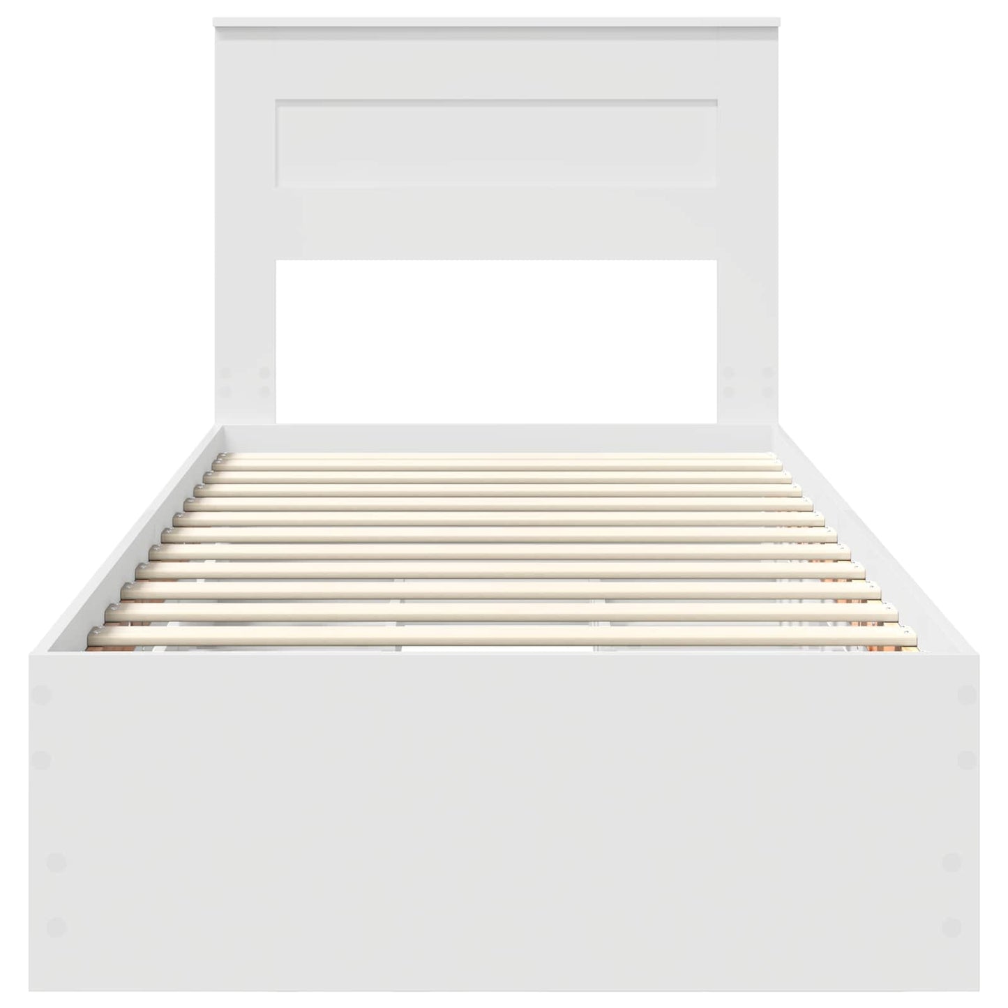 Bettrahmen mit Schubladen Weiß 75 x 190 cm Ingenieurs Holz
