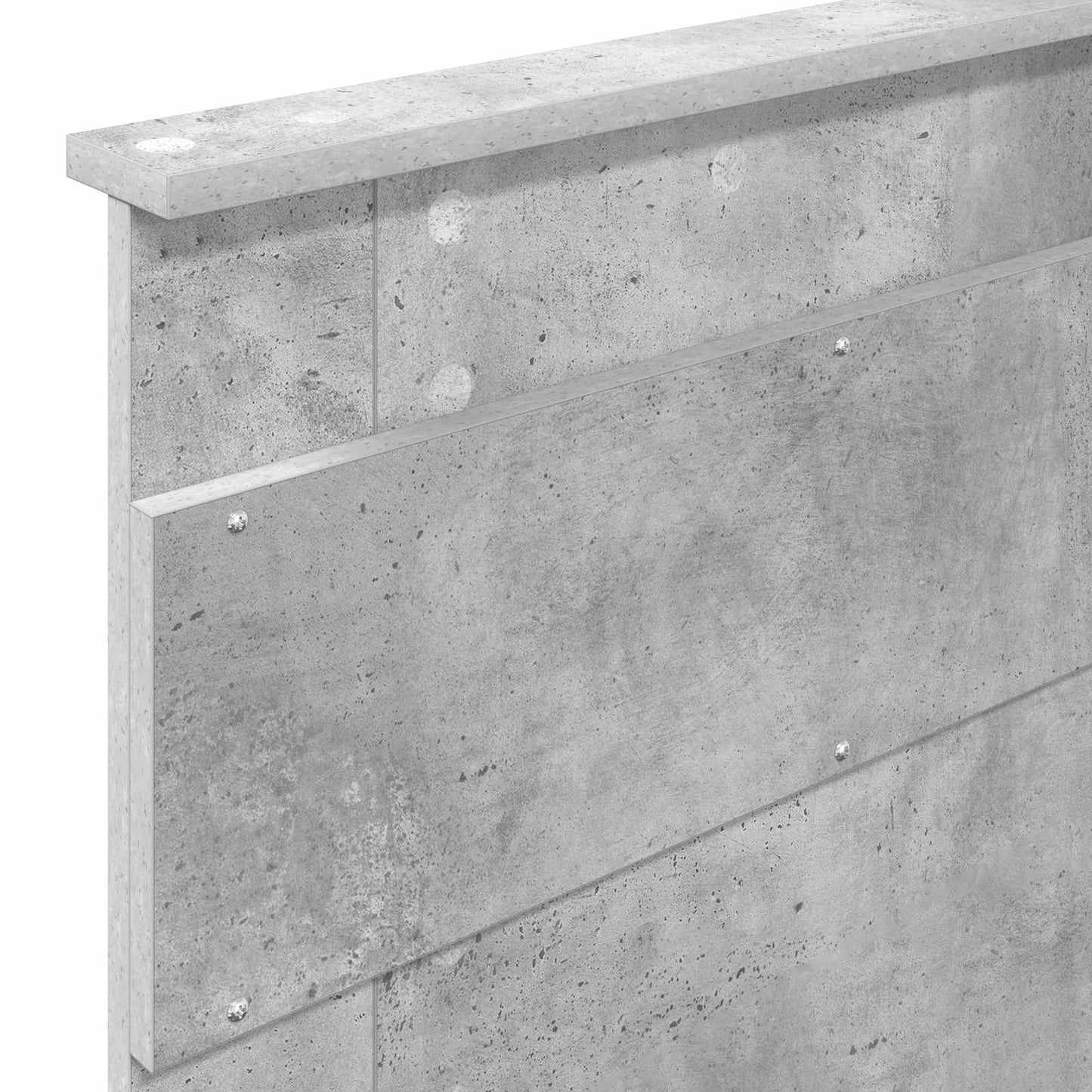 vidaXL Bettrahmen mit Kopfteil Beton Grau 75 x 190 cm Ingenieurs Holz