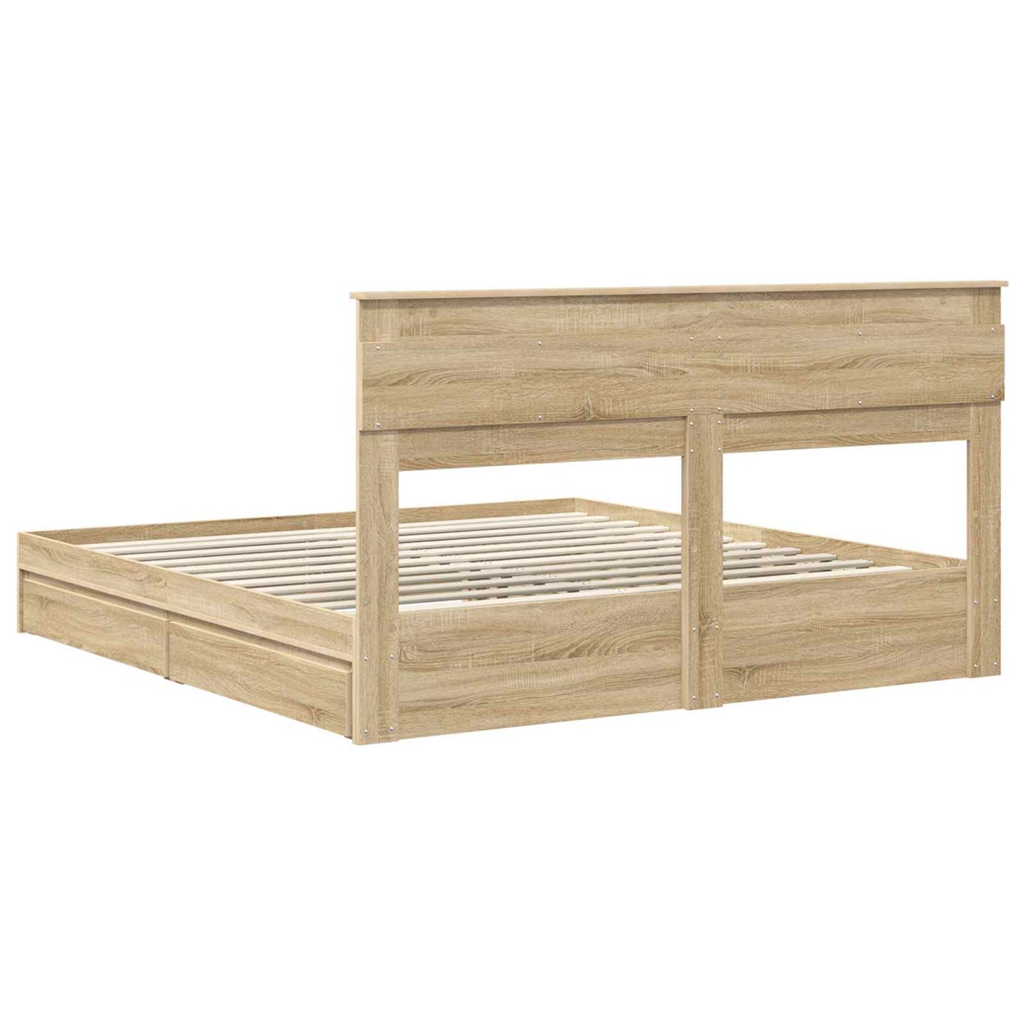 vidaXL Aufbewahrungsbett Sonoma-Eiche 180 x 200 cm Holzwerkstoff