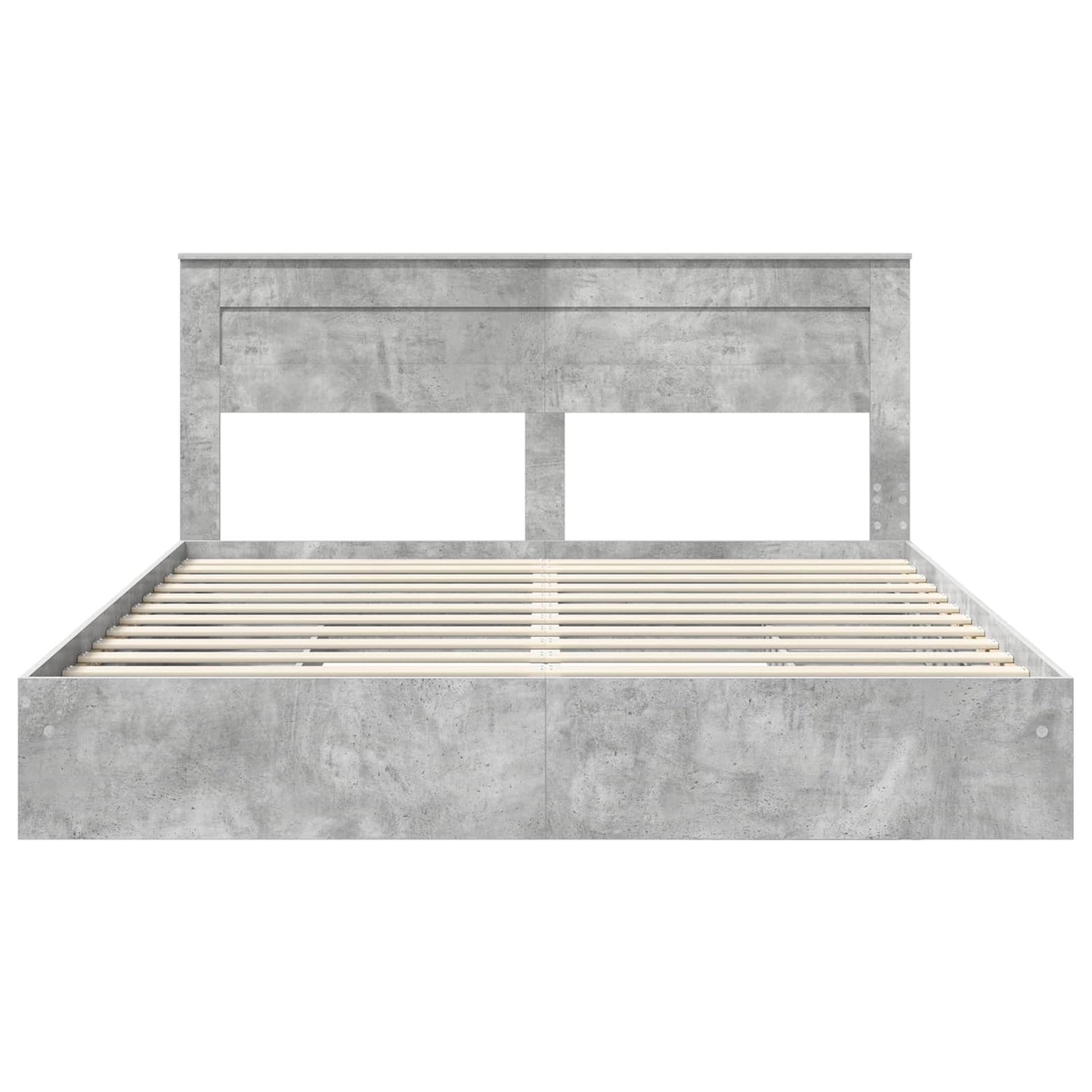 vidaXL Aufbewahrungsbett Beton Grau 180 x 200 cm Holzwerkstoff