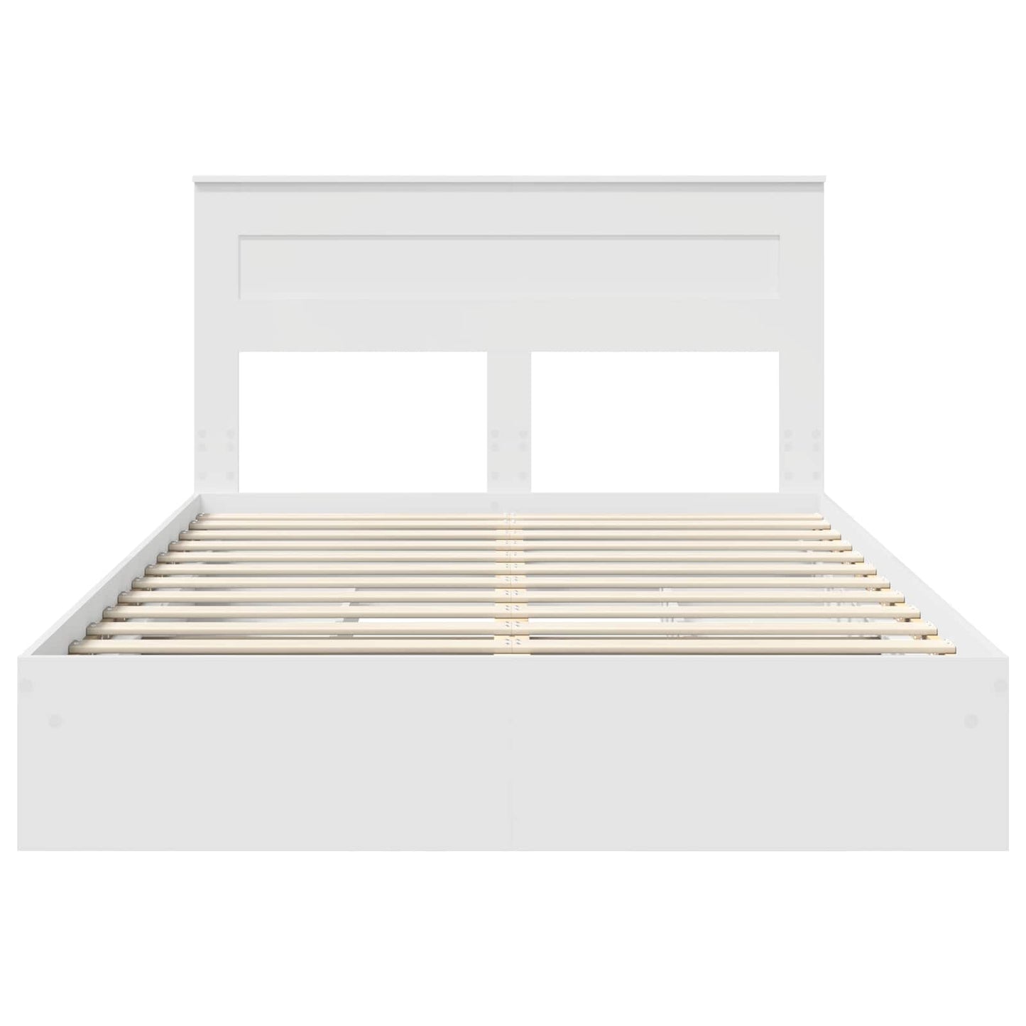 vidaXL Lit de rangement avec tête de lit Blanc 150 x 200 cm Bois d'ingénierie