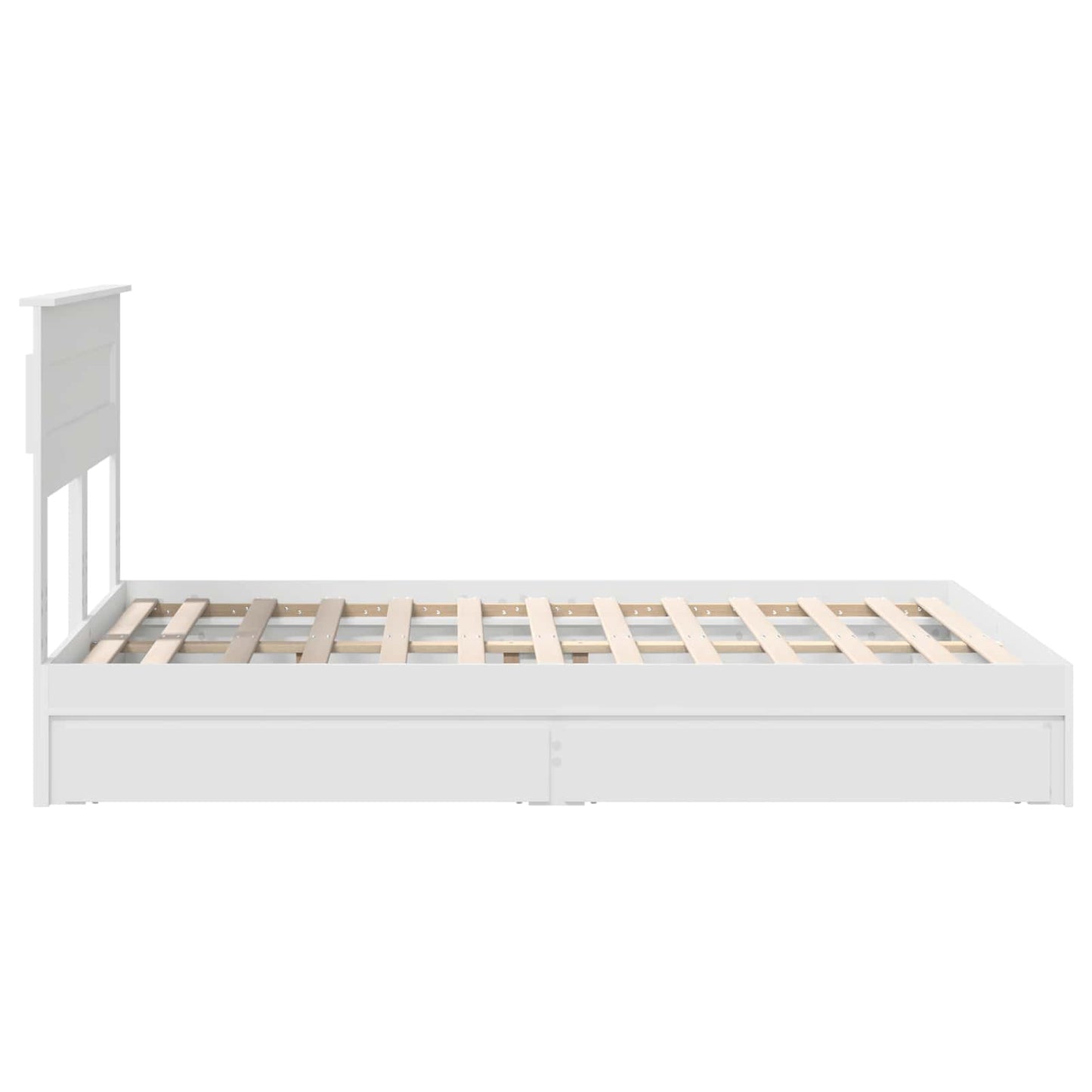vidaXL Lit de rangement avec tête de lit Blanc 140 x 190 cm Bois d'ingénierie