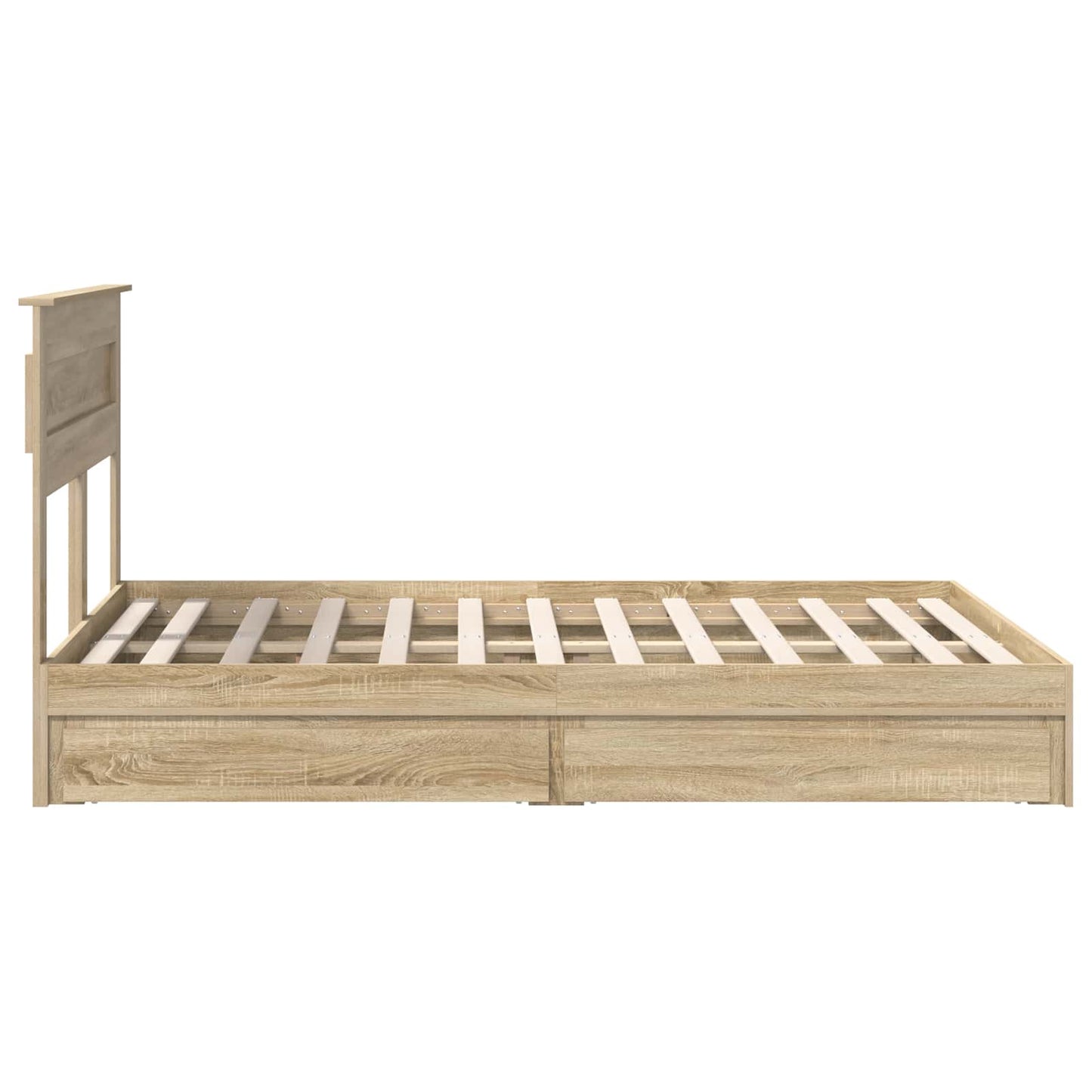 vidaXL Lit de rangement chêne Sonoma 140 x 190 cm Aggloméré