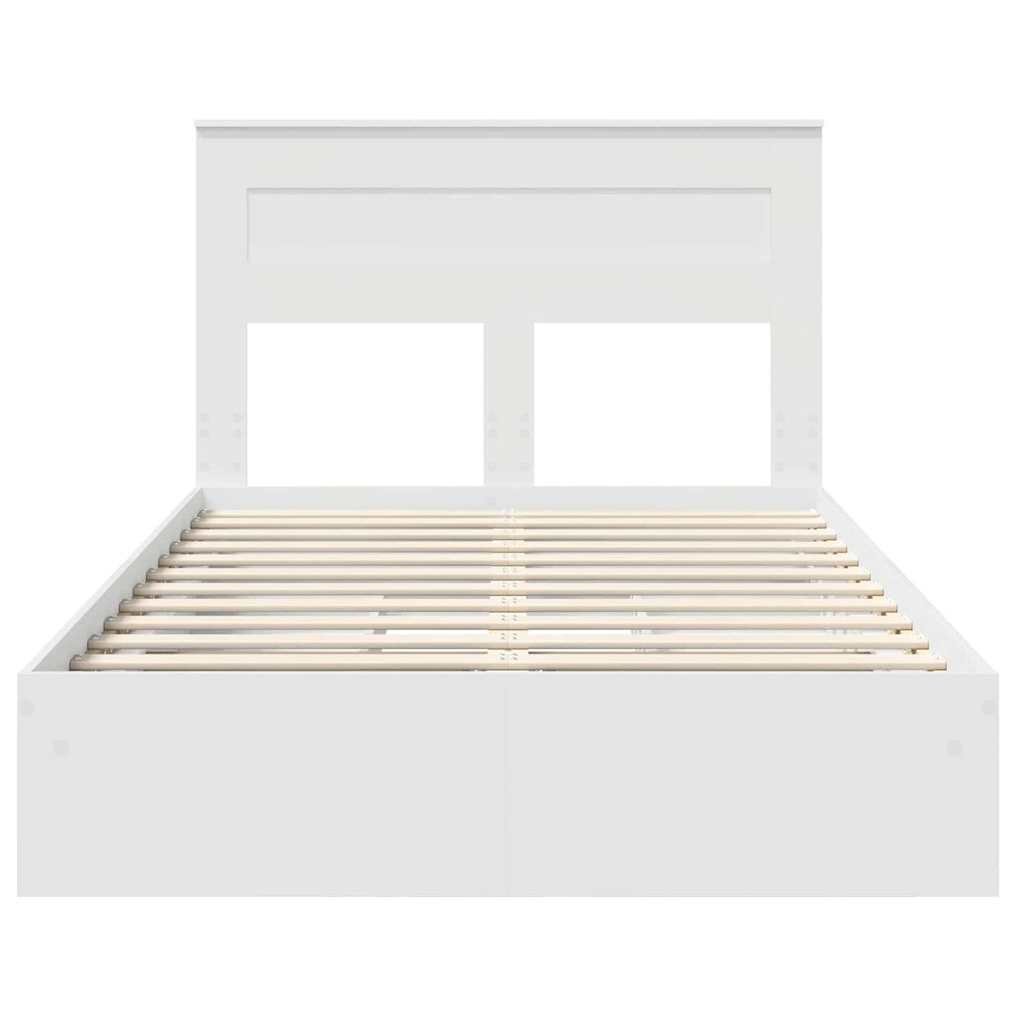 vidaXL Lit de rangement avec tête de lit Blanc 135 x 190 cm Bois d'ingénierie