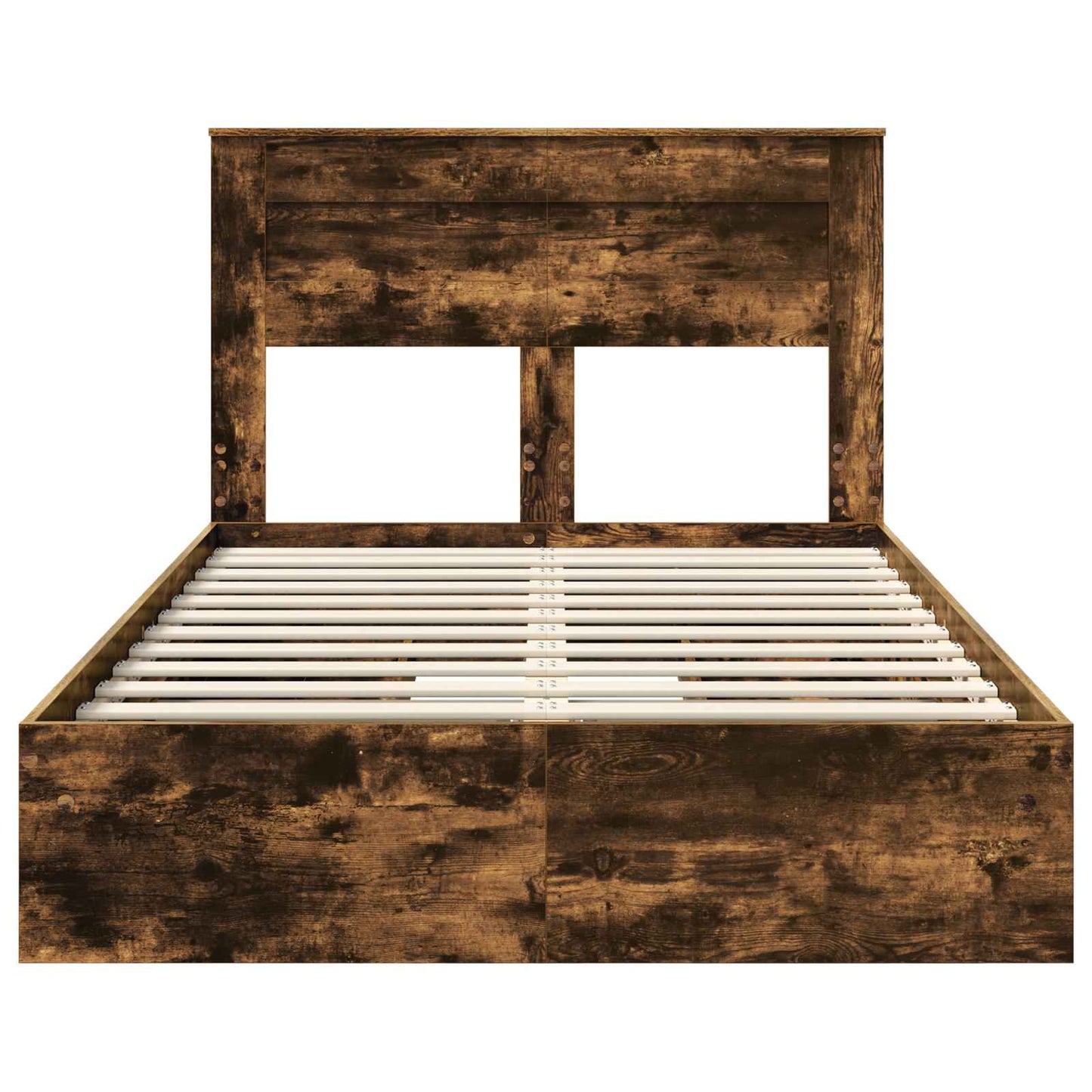 vidaXL Aufbewahrungsbett Geräucherte Eiche 120 x 190 cm Holzwerkstoff