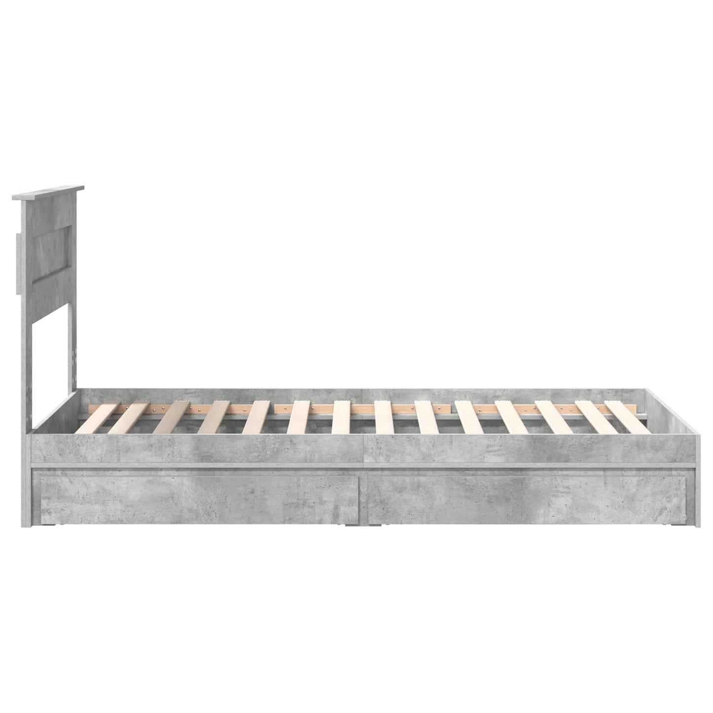 vidaXL Aufbewahrungsbett Beton Grau 100 x 200 cm Holzwerkstoff