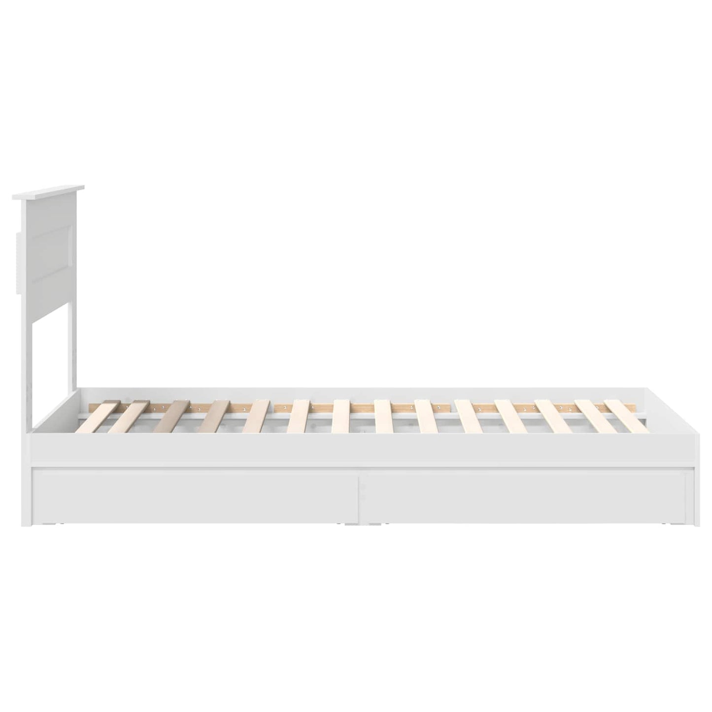 vidaXL Aufbewahrungsbett mit Kopfteil Weiß 90 x 200 cm Holzwerkstoff
