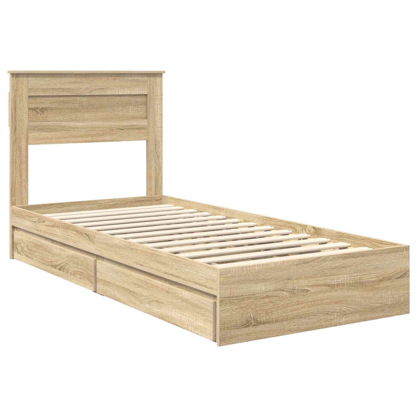 vidaXL Aufbewahrungsbett Sonoma-Eiche 90 x 200 cm Holzwerkstoff