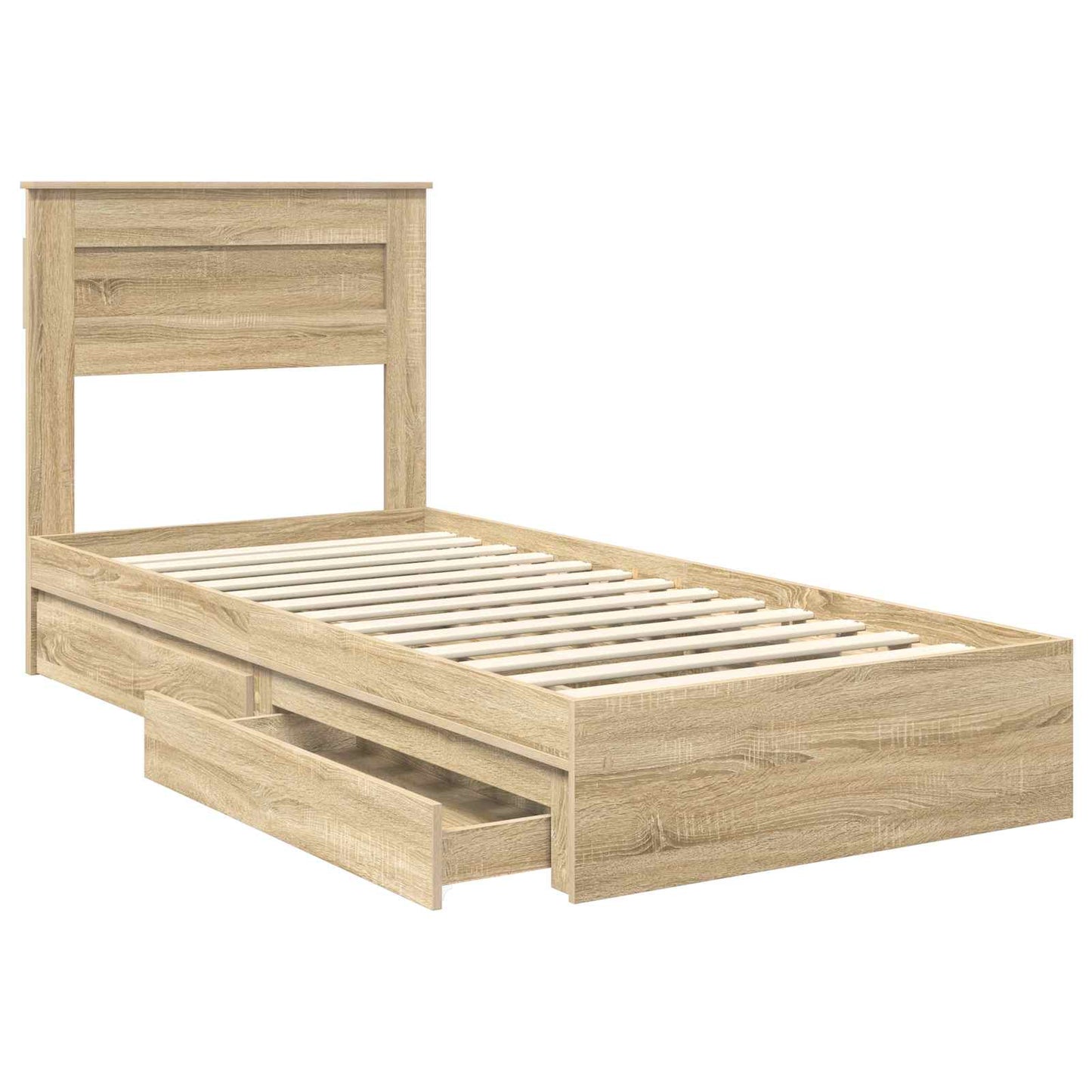 vidaXL Aufbewahrungsbett Sonoma-Eiche 90 x 200 cm Holzwerkstoff
