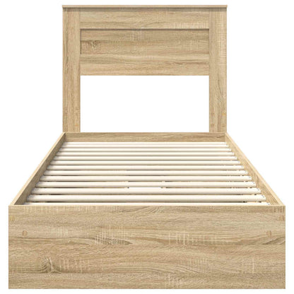 vidaXL Aufbewahrungsbett Sonoma-Eiche 90 x 200 cm Holzwerkstoff