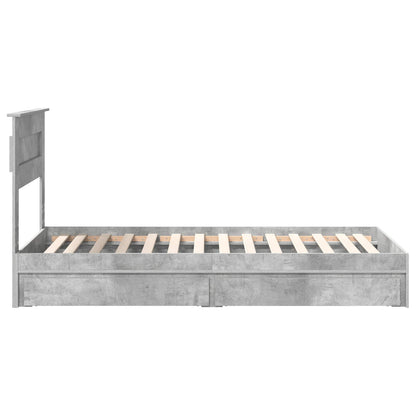 vidaXL Aufbewahrungsbett Beton Grau 90 x 200 cm Holzwerkstoff