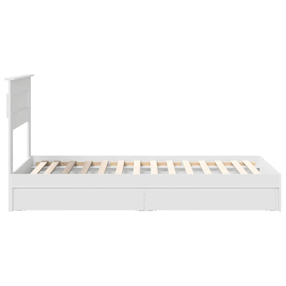 vidaXL Aufbewahrungsbett mit Kopfteil Weiß 75 x 190 cm Holzwerkstoff