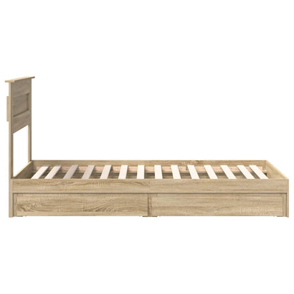vidaXL Aufbewahrungsbett Sonoma-Eiche 75 x 190 cm Holzwerkstoff