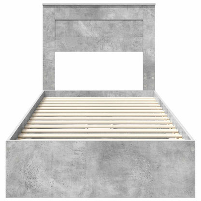 vidaXL Aufbewahrungsbett Beton Grau 75 x 190 cm Holzwerkstoff
