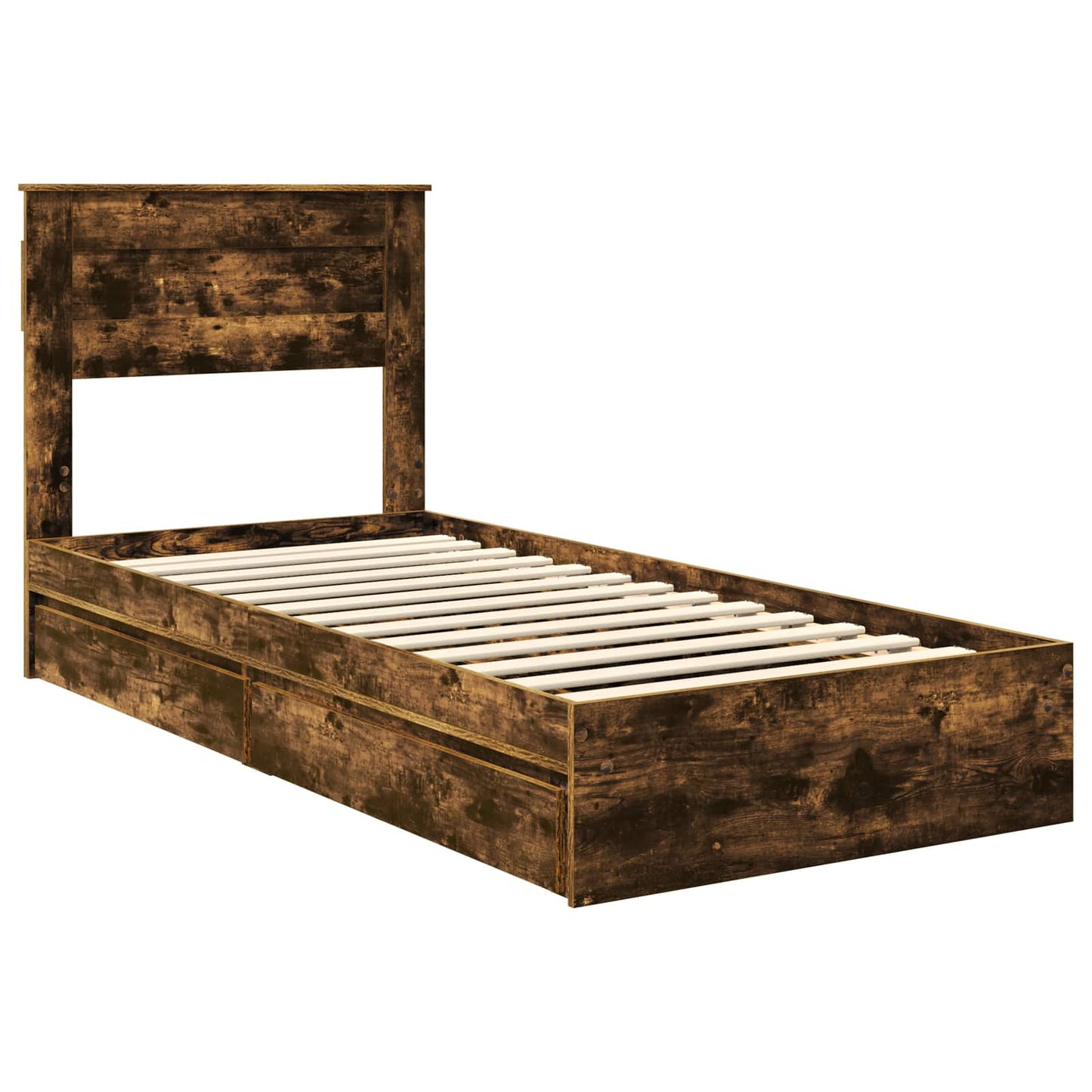 vidaXL Aufbewahrungsbett Geräucherte Eiche 75 x 190 cm Holzwerkstoff