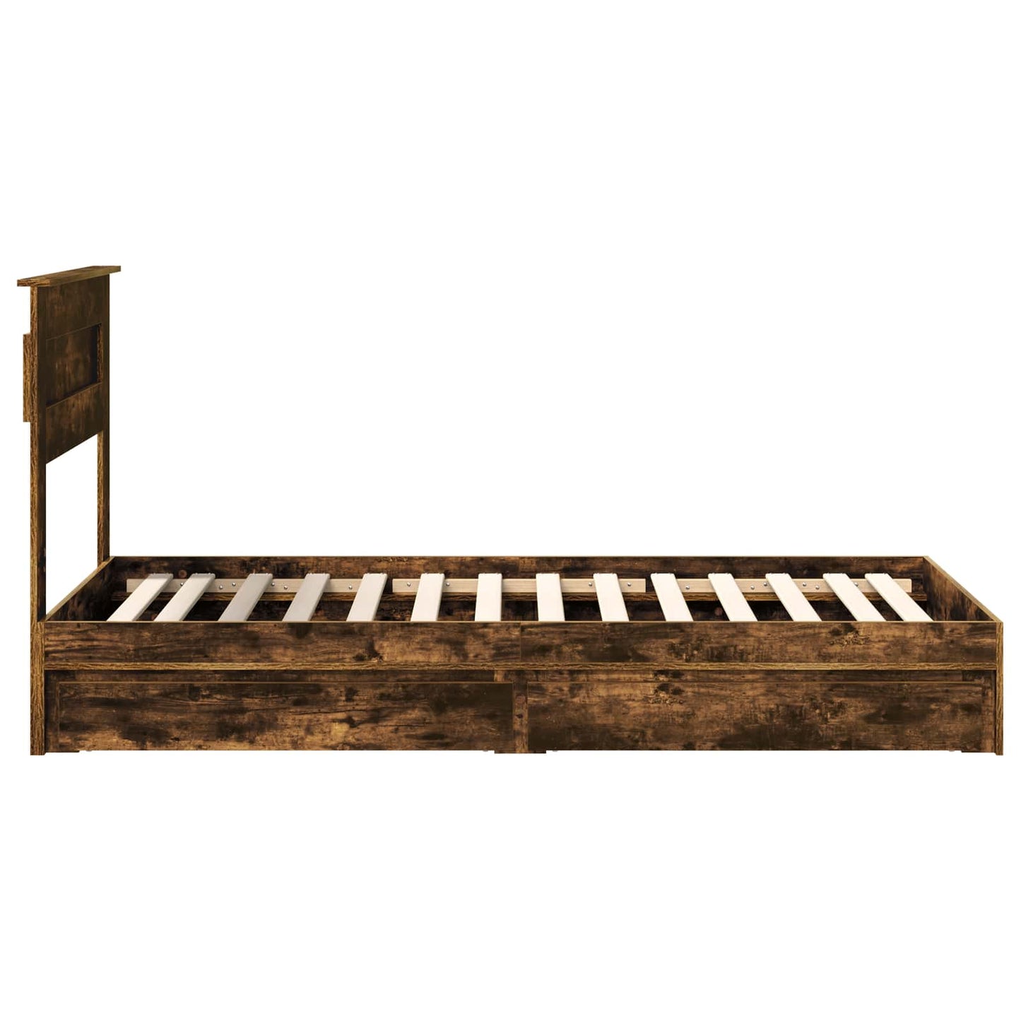 vidaXL Aufbewahrungsbett Geräucherte Eiche 75 x 190 cm Holzwerkstoff