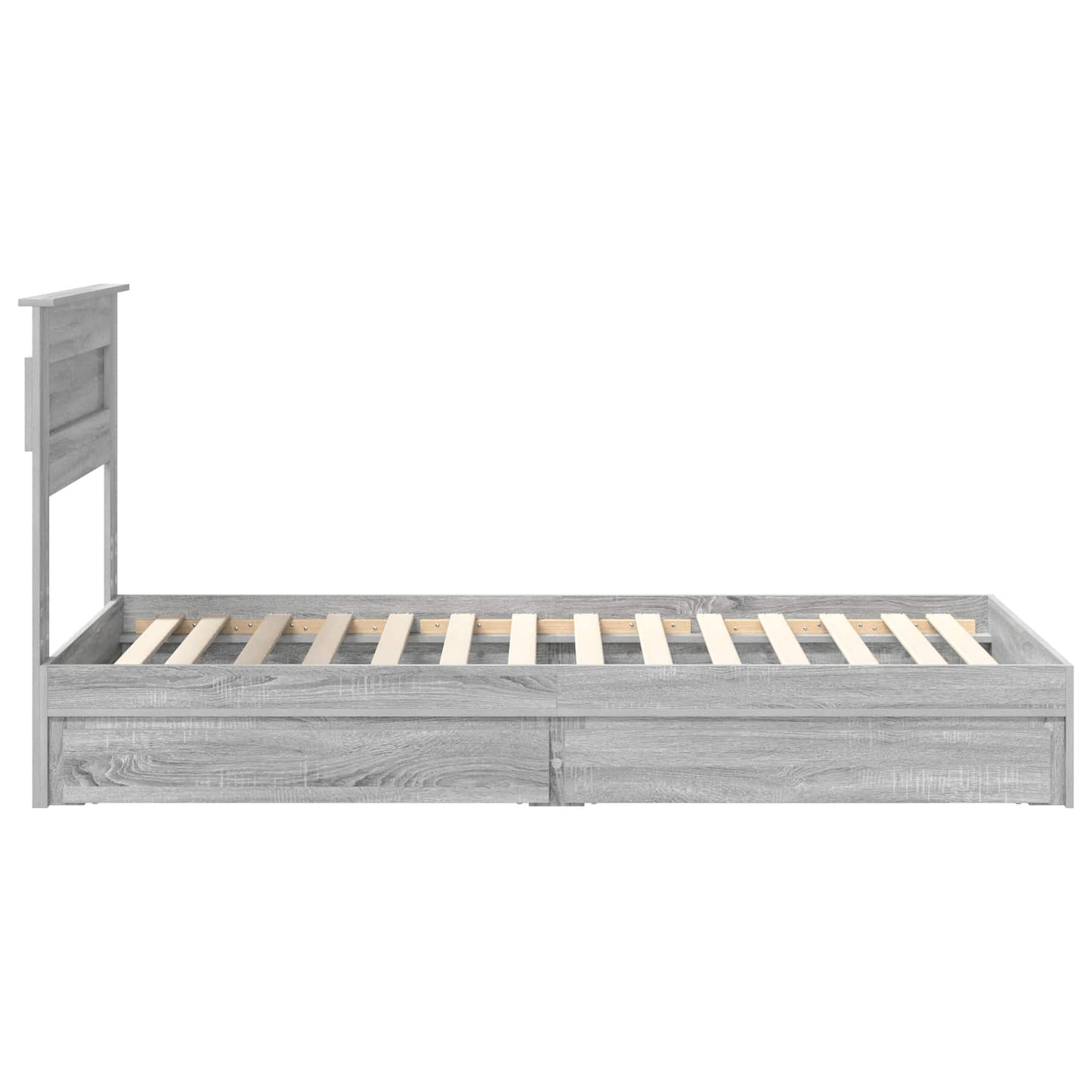 vidaXL Aufbewahrungsbett Graues Sonoma 75 x 190 cm Holzwerkstoff