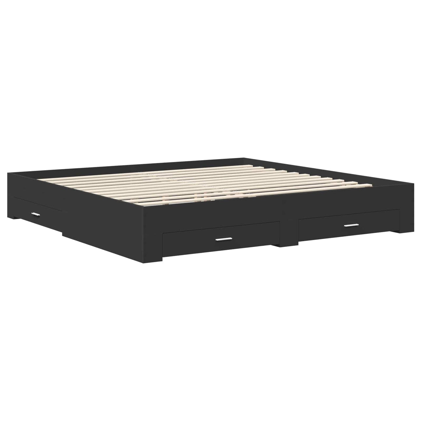 Bettrahmen mit Kopfteil Sonoma-Eiche 200 x 200 cm Holzwerkstoff