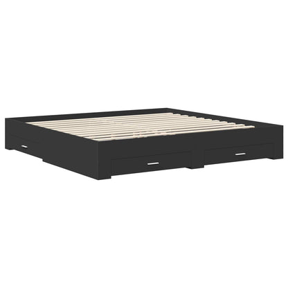 Bettrahmen mit Kopfteil Sonoma-Eiche 200 x 200 cm Holzwerkstoff