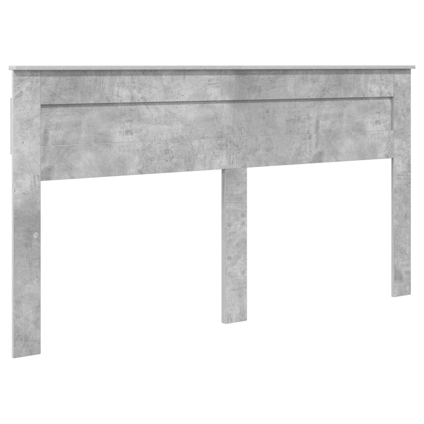 vidaXL Bettrahmen mit Kopfteil Beton Grau 200 x 200 cm Holzwerkstoff