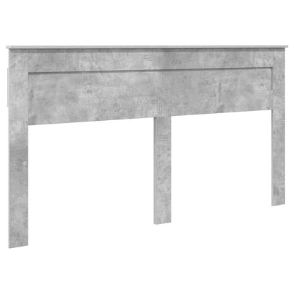 vidaXL Bettrahmen mit Kopfteil Beton Grau 200 x 200 cm Holzwerkstoff