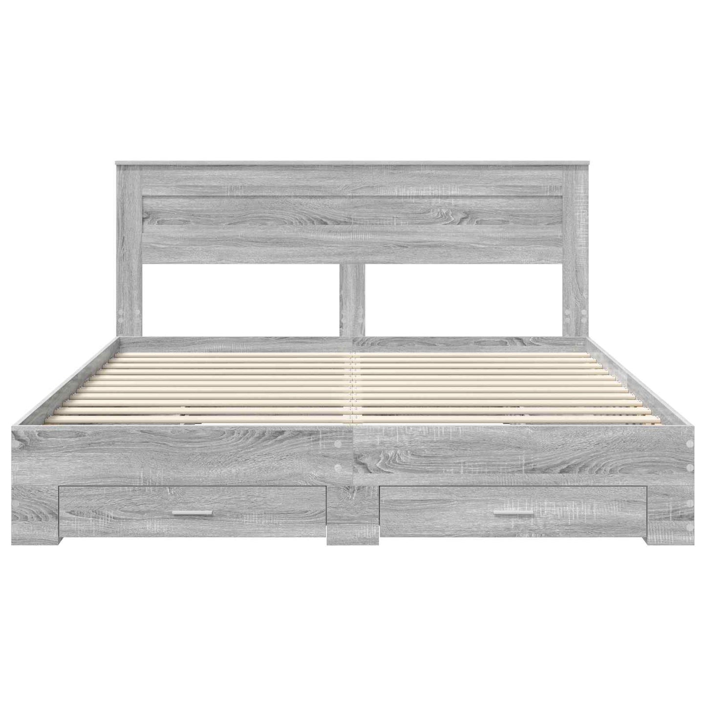 vidaXL Bettrahmen Graues Sonoma 200 x 200 cm Holzwerkstoff