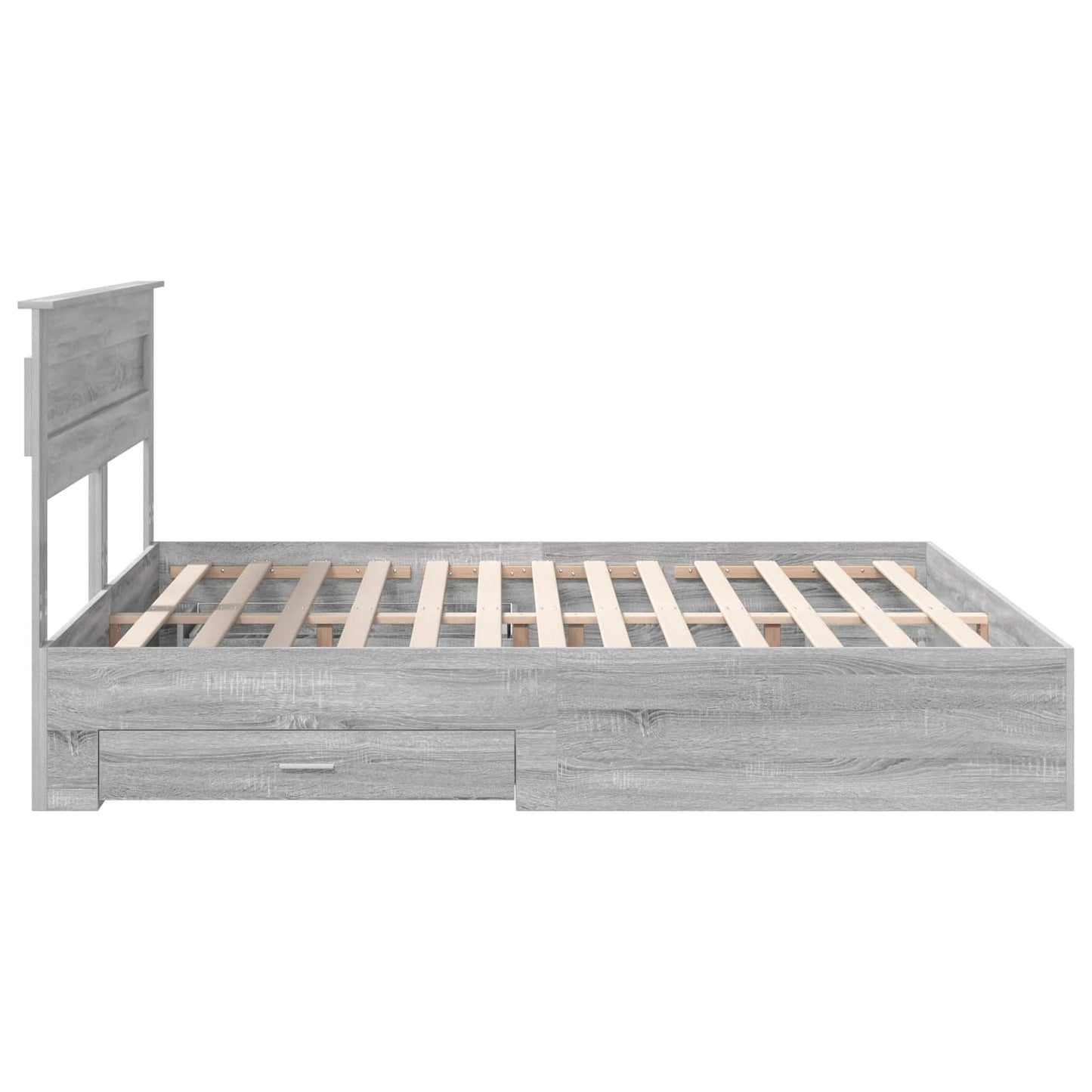 vidaXL Bettrahmen Graues Sonoma 200 x 200 cm Holzwerkstoff