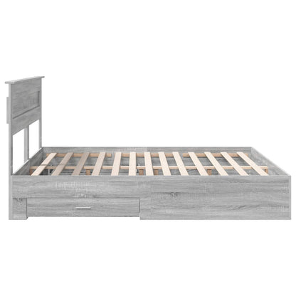 vidaXL Bettrahmen Graues Sonoma 200 x 200 cm Holzwerkstoff