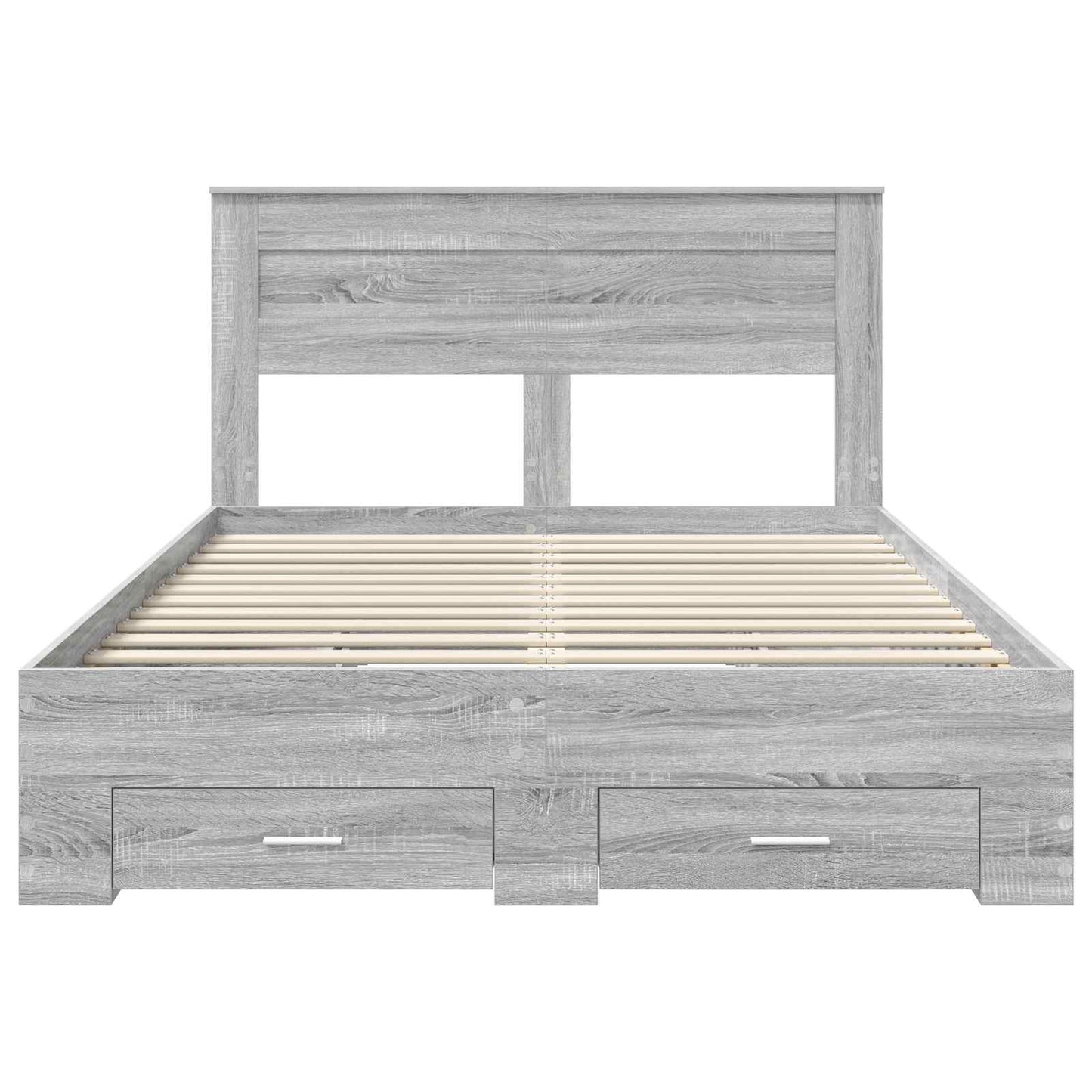 vidaXL Cadre de lit gris Sonoma 150 x 200 cm Bois d'ingénierie