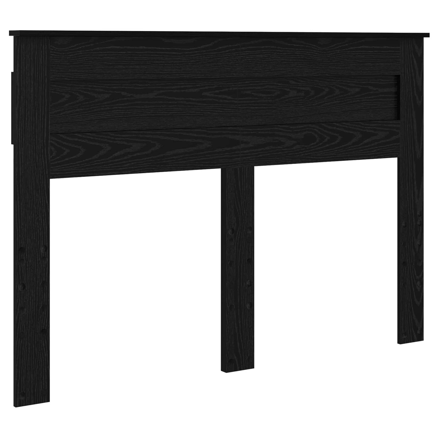 vidaXL Bettrahmen Schwarz Eichen-Optik 140 x 190 cm Holzwerkstoff