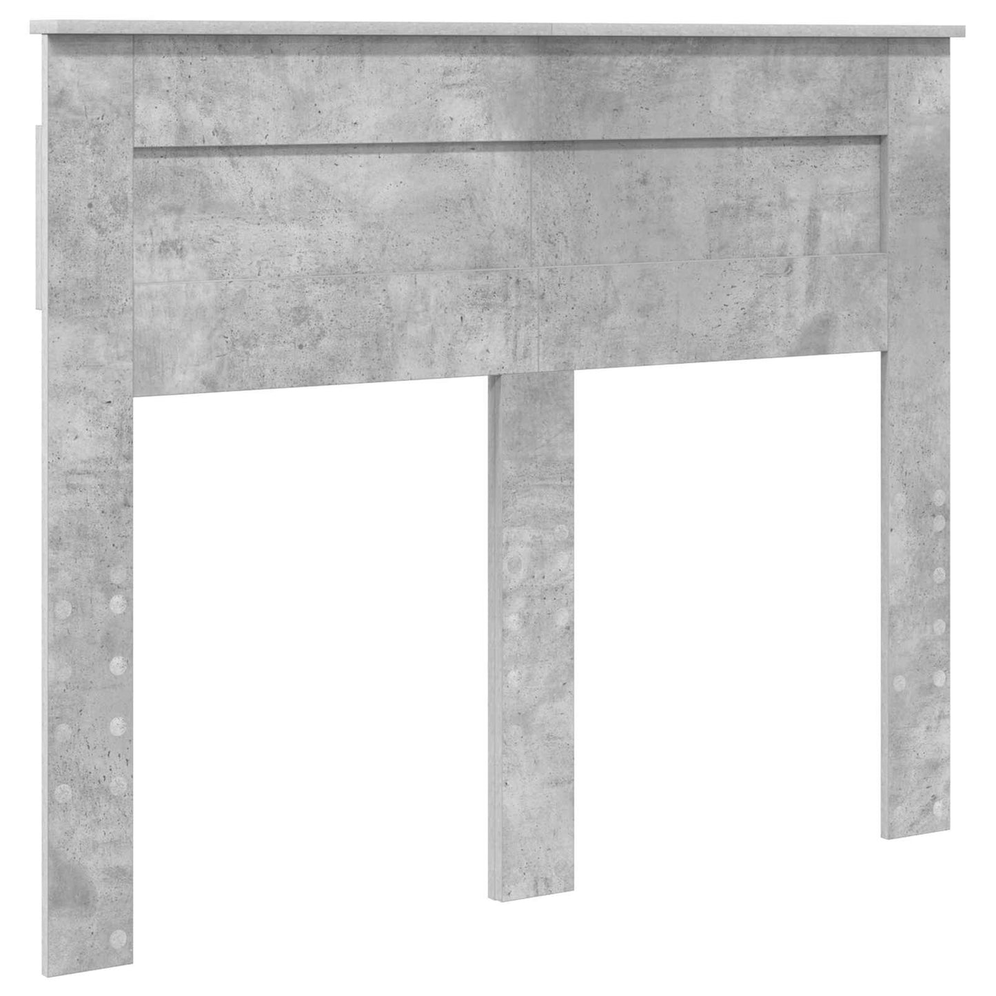 vidaXL Bettrahmen mit Kopfteil Beton Grau 135 x 190 cm Holzwerkstoff