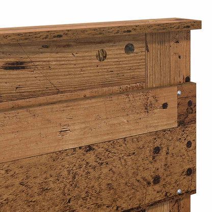 vidaXL Bettrahmen mit Kopfteil Altholz 120 x 190 cm Holzwerkstoff