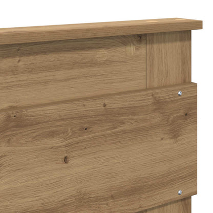 vidaXL Bettrahmen Artisan-Eiche 120 x 190 cm Holzwerkstoff
