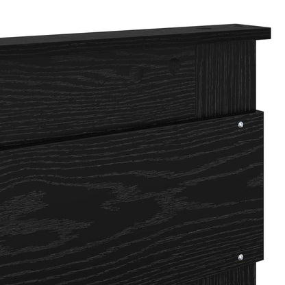 vidaXL Bettrahmen Schwarz Eichen-Optik 120 x 200 cm Holzwerkstoff