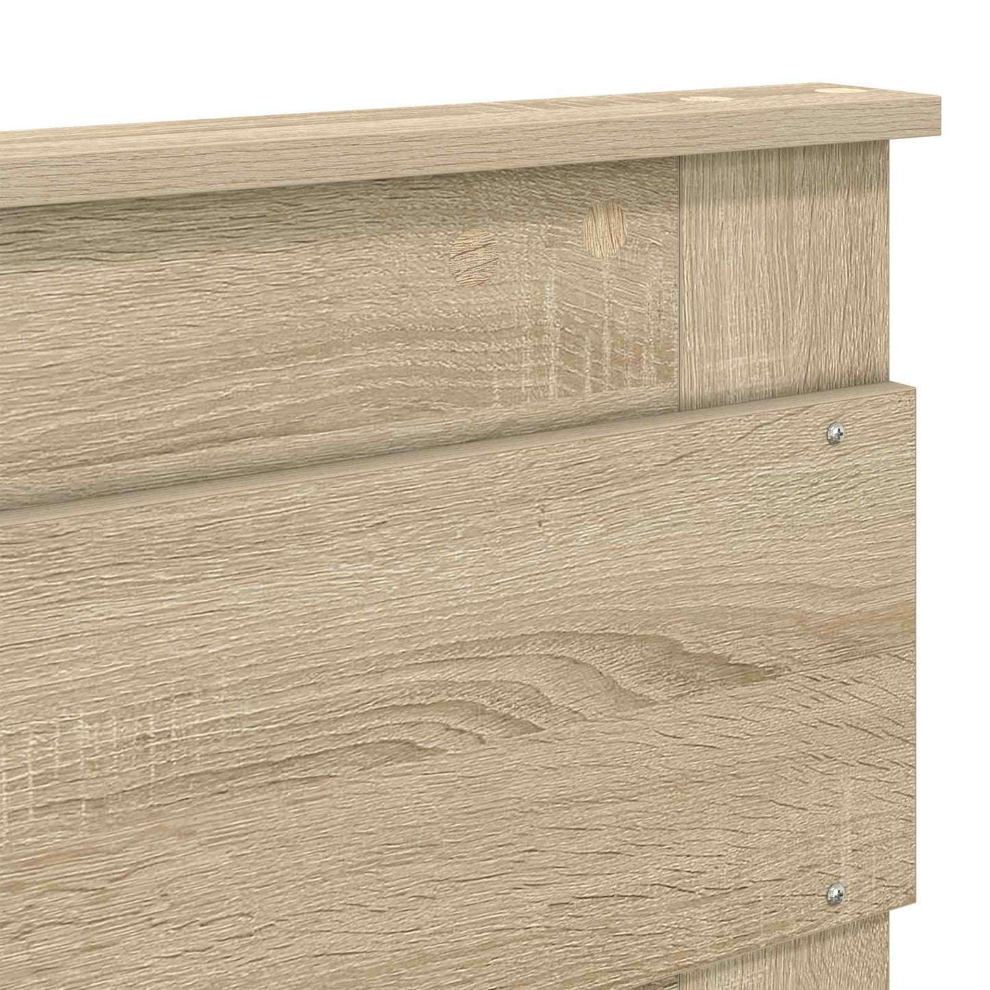 vidaXL Bettrahmen mit Kopfteil Sonoma-Eiche 120 x 200 cm Holzwerkstoff
