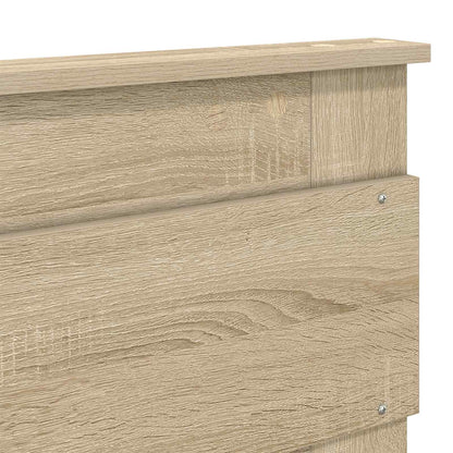 vidaXL Bettrahmen mit Kopfteil Sonoma-Eiche 120 x 200 cm Holzwerkstoff