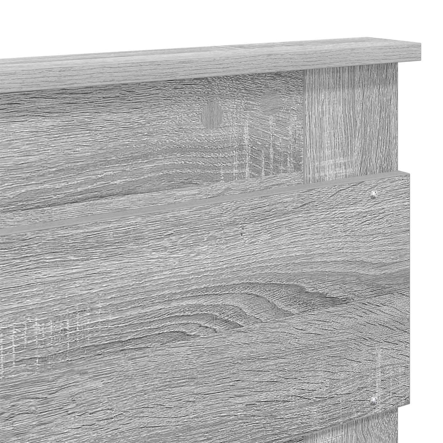 vidaXL Cadre de lit Gris Sonoma 120 x 200 cm Bois d'ingénierie