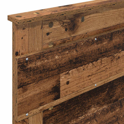 vidaXL Bettrahmen mit Kopfteil Altholz 100 x 200 cm Holzwerkstoff